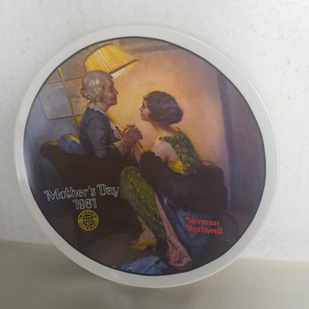 Knowles Norman Rockwell Mother's Day 1981 Plate After the Party Excellent 8.5